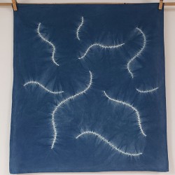 Indigo maki-nui shibori - 50 cm