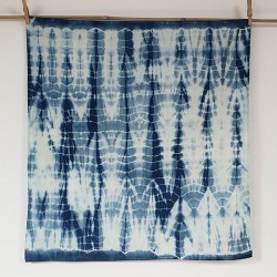 Indigo Arashi shibori - 70 cm