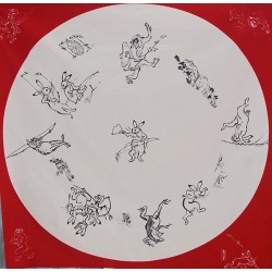 Chôjû giga, Caricatures d’animaux  rouge - 70 cm