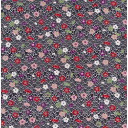Fleurs de pruniers Ume sur vagues - 50 cm